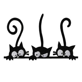 Applikation - Katzen schwarz