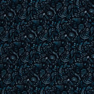 Swafing French Terry - Herbstfrüchte by Christiane Zielinski - türkis