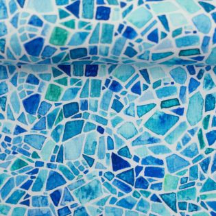 Baumwolljersey - Swafing - Theo - Mosaik blau