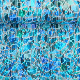 Baumwolljersey - Swafing - Theo - Mosaik blau