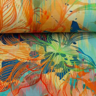 French Terry-Modal - Swafing - Kira - Blumenmalerei