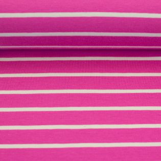 Baumwolljersey - Swafing - Isa - Streifen pink
