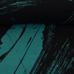 French Terry - Swafing - Eddy the Crab by Thorsten Berger - smaragd 