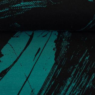 French Terry - Swafing - Eddy the Crab by Thorsten Berger - smaragd 