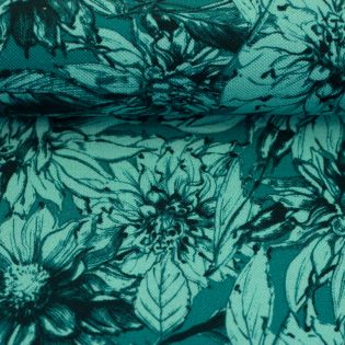 Baumwolljersey - Pique - Swafing - Malta - türkis-petrol