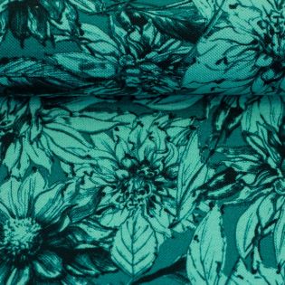 Baumwolljersey - Pique - Swafing - Malta - türkis-petrol