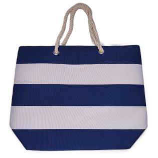 Strandtasche - blau-weiß