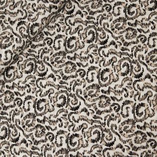 Baumwoll - Viskose - Leinenoptik - Sketch - beige