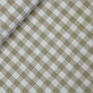 Baumwolle - Karo 0,9 cm - beige