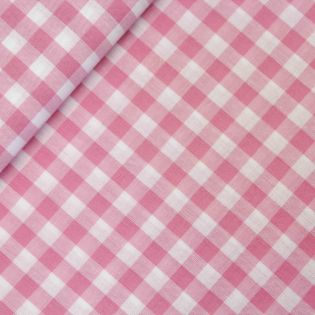Baumwolle - Karo 0,9 cm - rosa