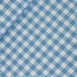 Baumwolle - Karo 0,9 cm - hellblau