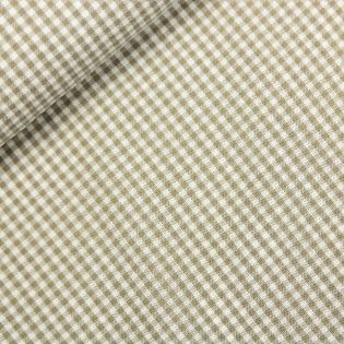 Baumwolle - Karo 0,2 cm - beige