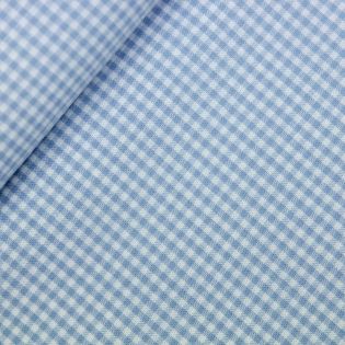 Baumwolle - Karo 0,2cm - hellblau