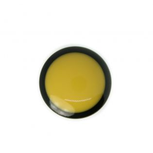 Ösenknopf - glänzend - 22 mm - gelb - schwarz