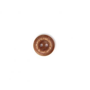 2-Loch-Knopf - marmoriert - 14 mm - rost
