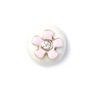 Öse - Blume - Stein - 10 mm - rose
