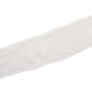 Perlonspitze - elastisch - 90 mm - weiss