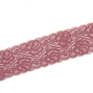 Perlonspitze - elastisch - 90 mm - altrosa