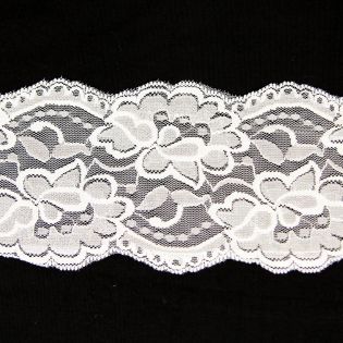 Perlonspitze - elastisch - 90 mm - elfenbein
