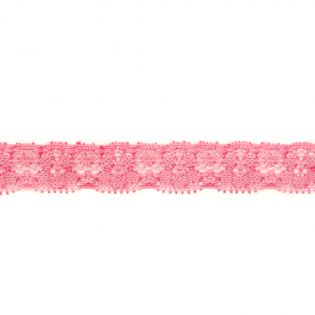 Perlonspitze - elastisch - 25 mm - rosa