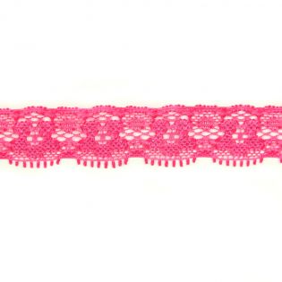 Perlonspitze - elastisch - 25 mm - pink