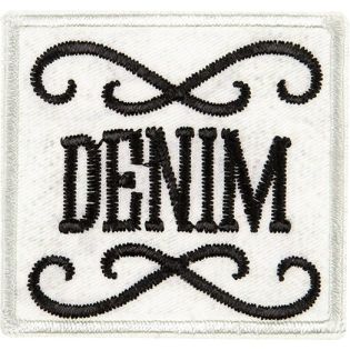 Applikation - Denim - weiß