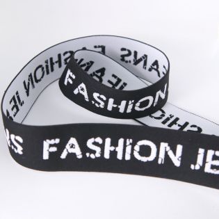 Gummiband  - Fashion Jeans - 40 mm - schwarz