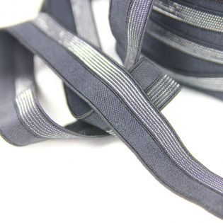 Einfassband - elastisch - 18 mm - schwarz