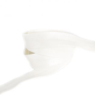 Baumwollschrägband - Glamour - uni - 30/18 - weiss