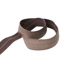 Einfaßband - elastisch - 20 mm -  dunkeltaupe