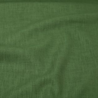 Reines Leinen - vorgewaschen - uni - moosgrün