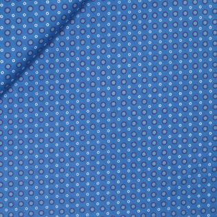 Baumwolle - Popeline - kleine Kreise - hellblau