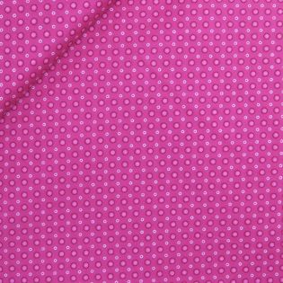 Baumwolle - Popeline - kleine Kreise - pink