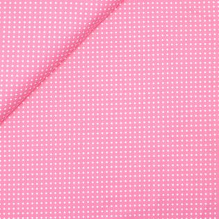 Baumwolljersey - kleine Punkte - rosa - weiß
