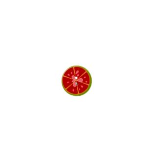 2-Loch-Knopf - 25 mm - Orange - rot -rosa - grün