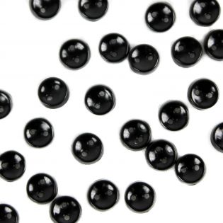 2-Loch-Knopf - 7 mm - schwarz