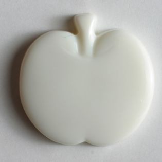 Öse - 14 mm - Kinderknopf - Apfel - weiss