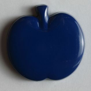 Öse - 14 mm - Kinderknopf - Apfel - blau