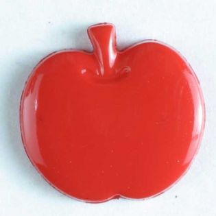 Öse - 14 mm - Kinderknopf - Apfel - rot