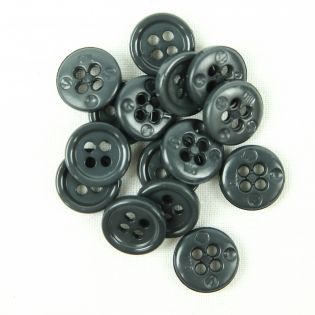 4-Loch-Knopf - 11 mm - anthrazit