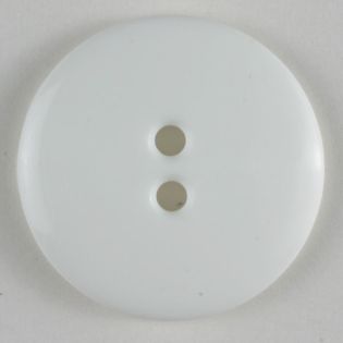 2-Loch-Knopf - 18 mm - glänzend-weiß