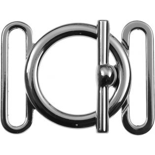 Gürtelschnalle - 30 mm - silber