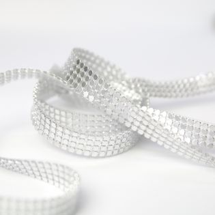 Glitterband - Alu - 12 mm - silber