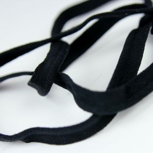 Paspelband - elastisch - schwarz