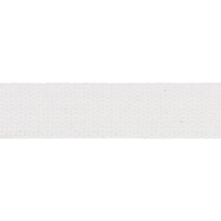 Baumwollgurtband - uni - 30 mm - weiß