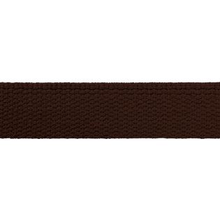 Baumwollgurtband - uni - 30 mm - dunkelbraun