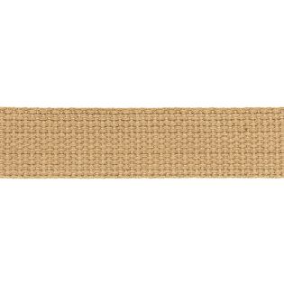 Baumwollgurtband - uni - 30 mm - dunkelbeige
