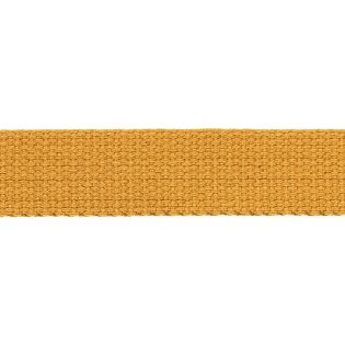 Baumwollgurtband - uni - 30 mm - senfbraun