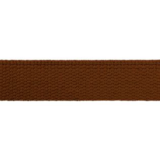 Baumwollgurtband - uni - 30 mm - brandy