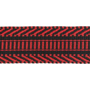 Gurtband - 38 mm - Ethno - rot-schwarz